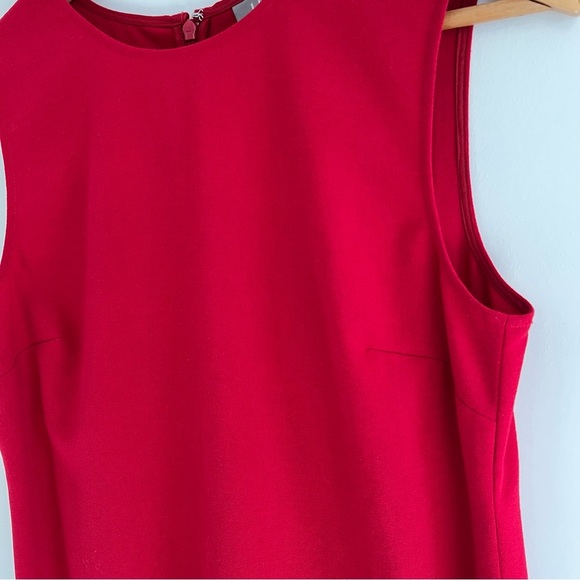 J. Jill Women's Stretch Dress Classic Red size 8 Sleeveless Shift Dress Career - Picture 6 of 11